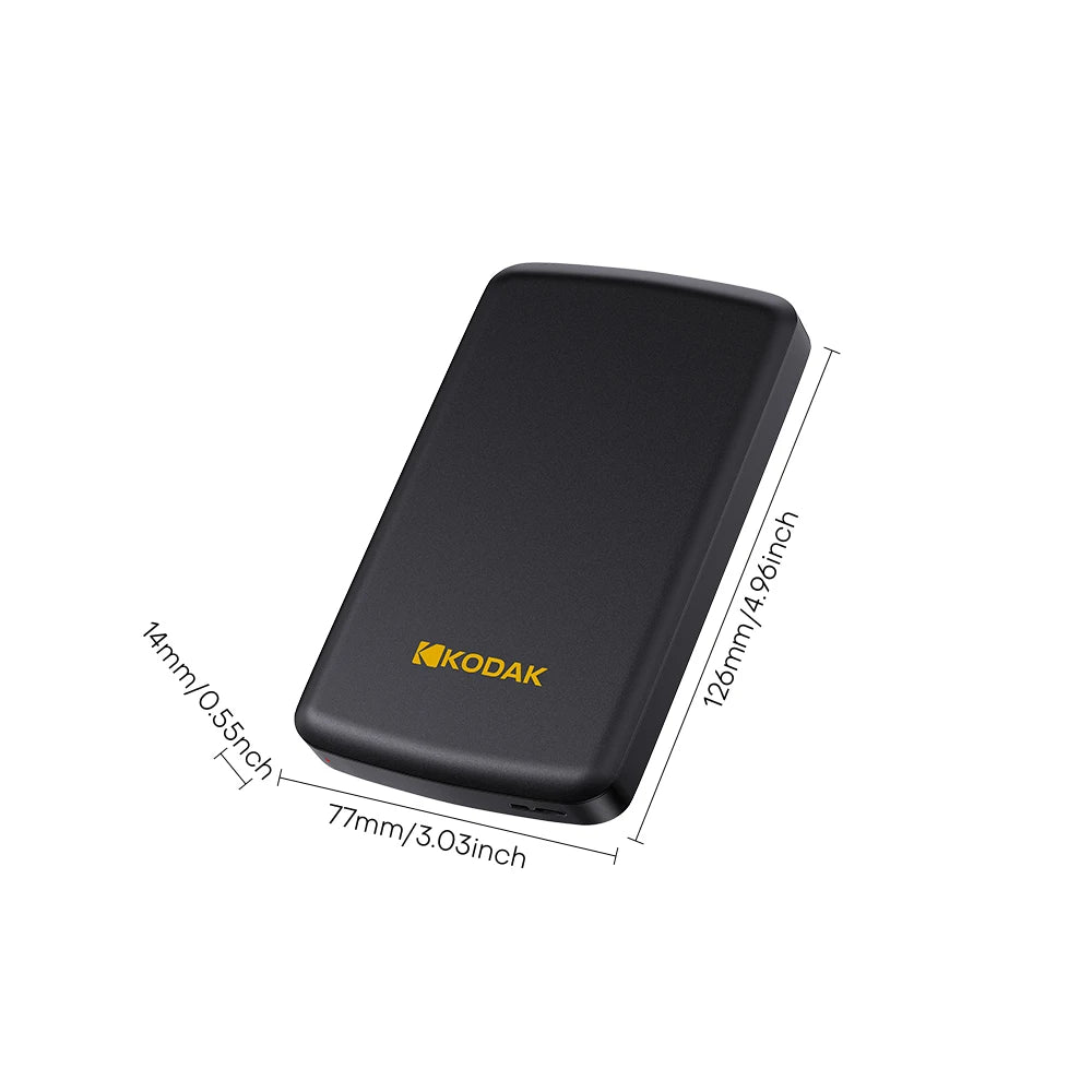 KODAK P150 Portable Hard Drive 500GB External HDD 5Gbps High Speed 130MB/s 2.5inch USB3.0 Gaming HDD for PS5/PS4/Switch/Laptop