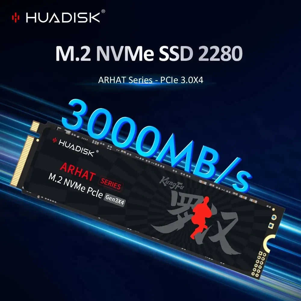 HUADISK M.2 NVMe PCIe SSD 128GB 256GB 512GB Hard Disk M2 NVMe 2280 1TB 2TB Internal Solid State Drive For Laptop Desktop
