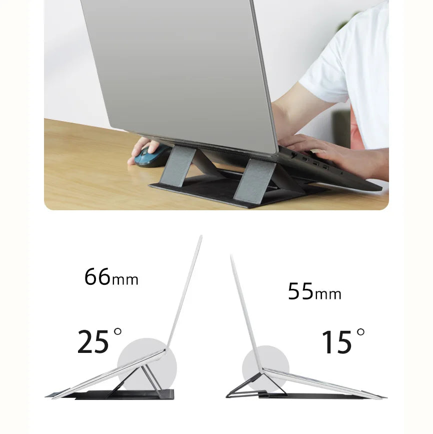 Invisible Laptop Raise Stands Adjustable Portable Reusable