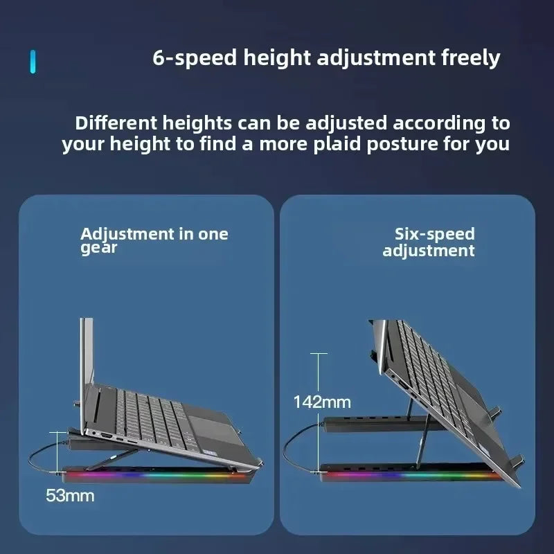 Foldable Laptop Stand 4IN1 USB RGB