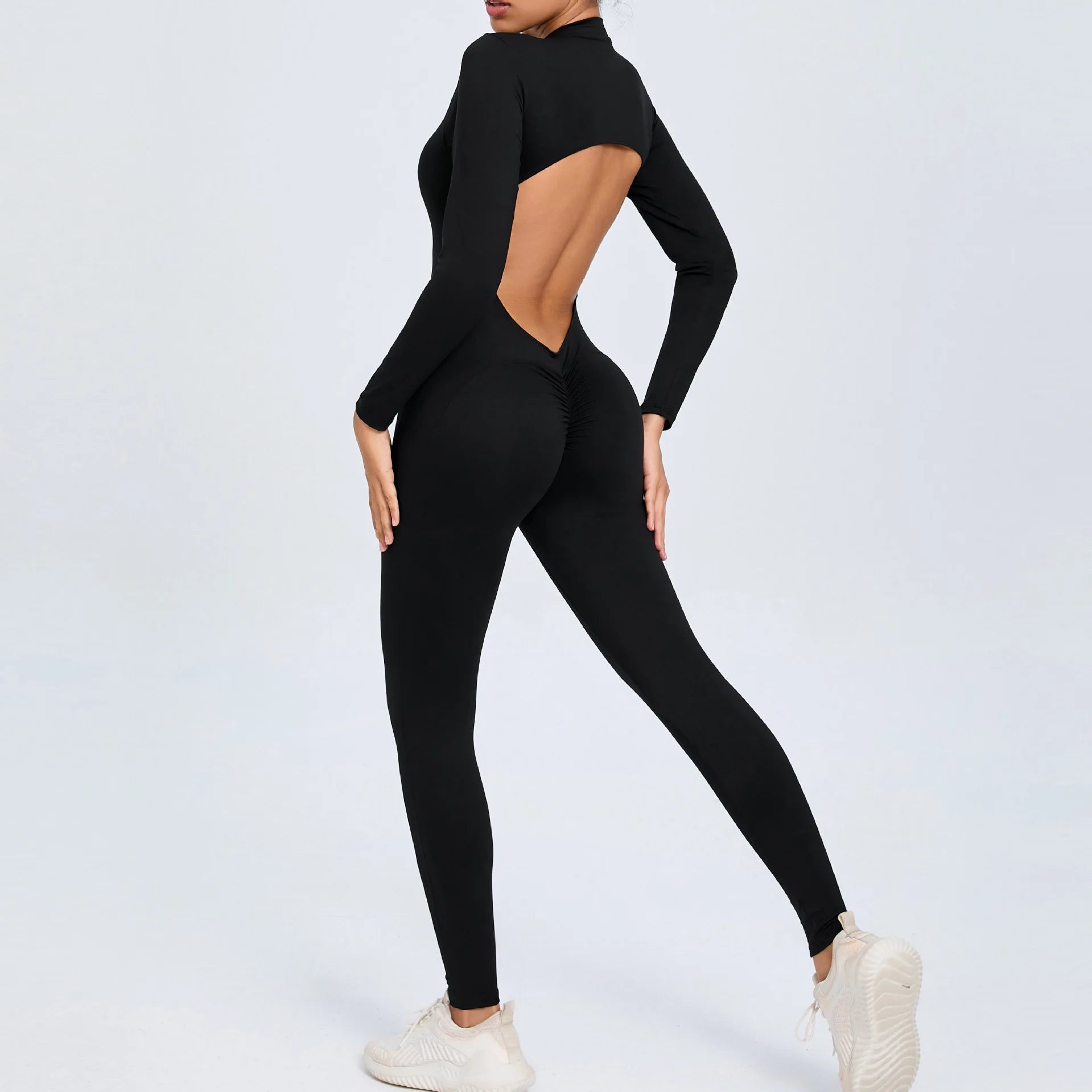 Quick-drying Zipper Yoga Jumpsuit Fitness Training Sports Tights