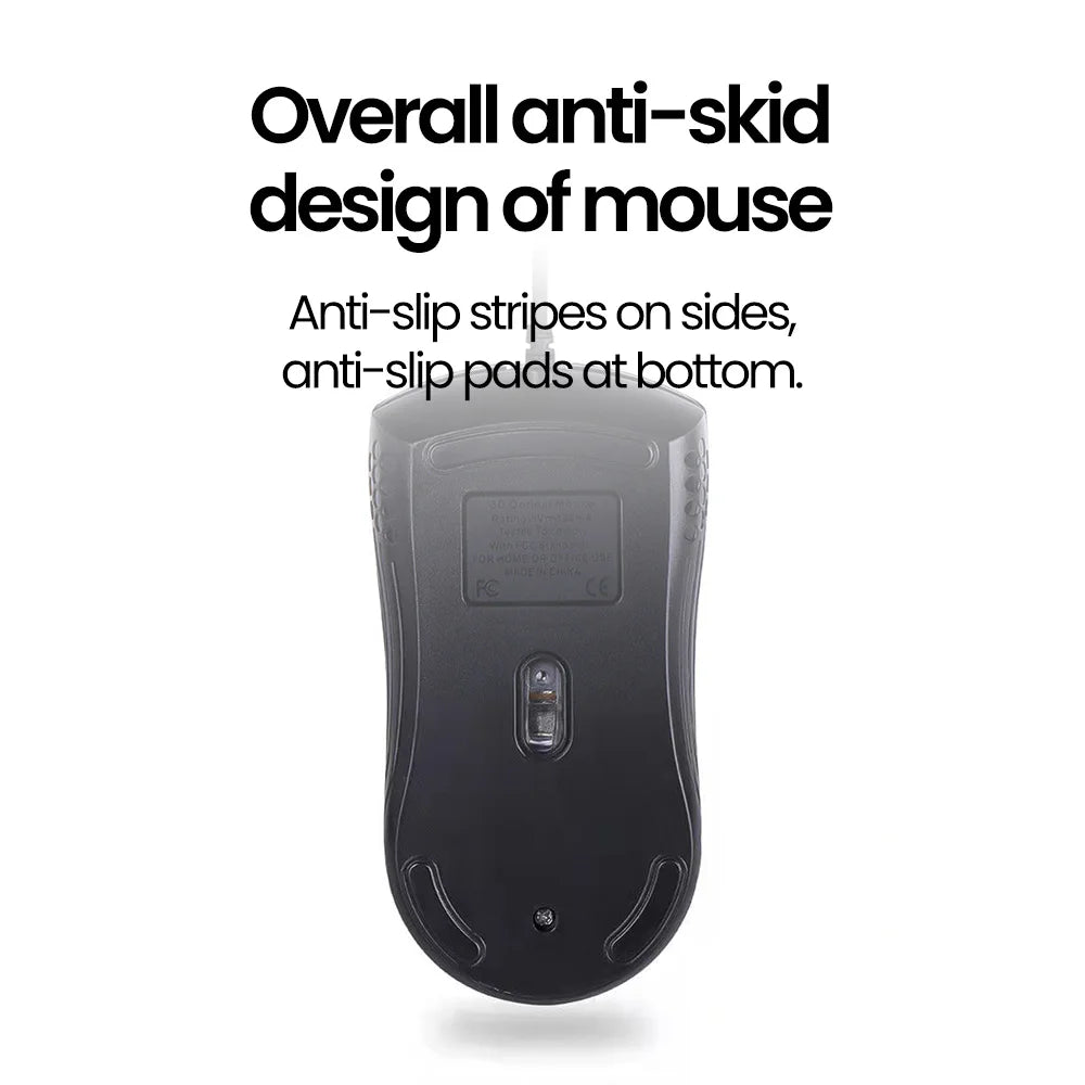 USB Wired Mouse RGB Luminous Gaming Mouse 1600DPI Desktop Laptop Mute Office Computer Wired Mouse for Windows PC & Laptop