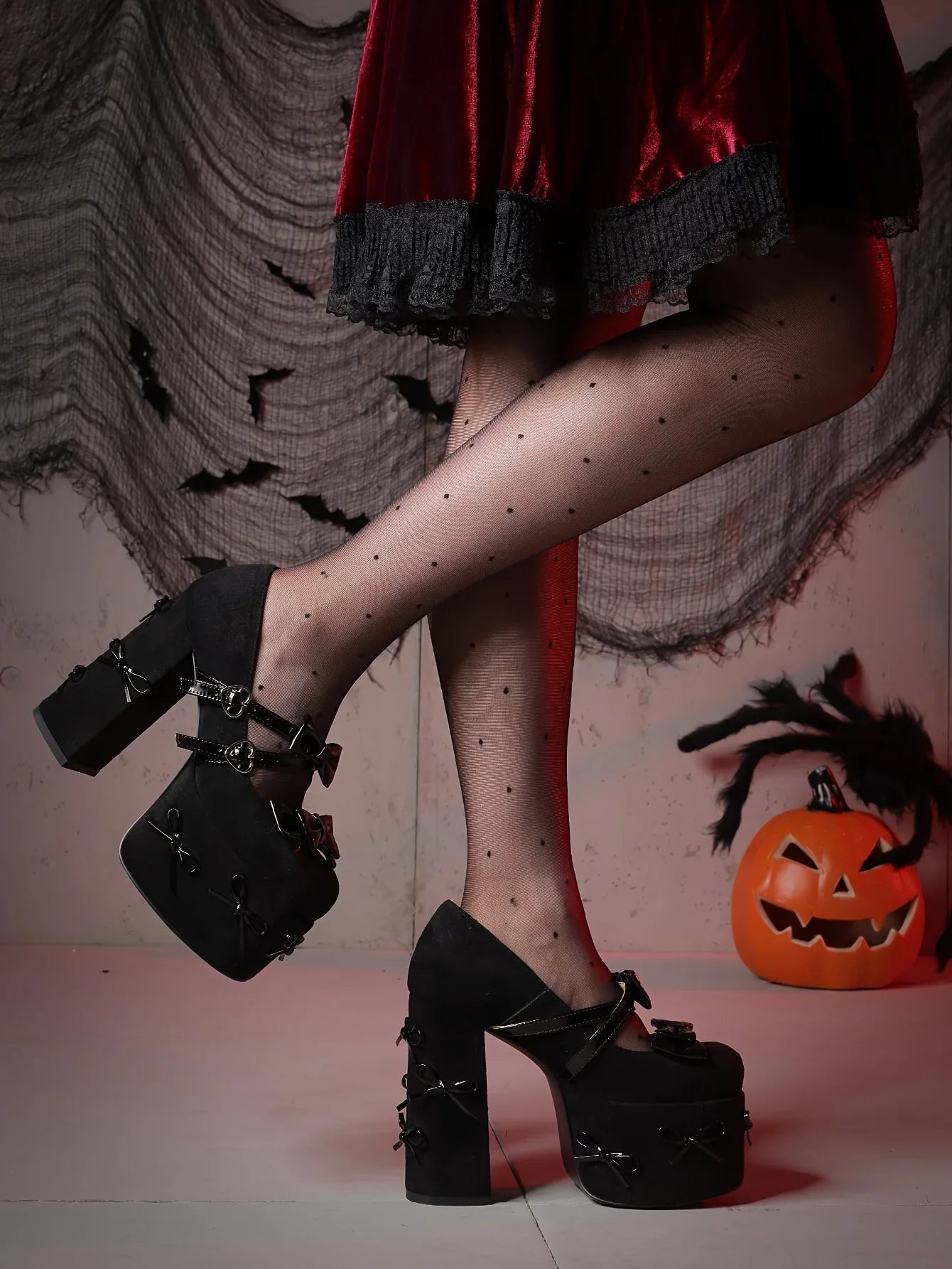 Womens Mary Jane Heels Black Platform Chunky Heels Goth Platform Shoes Chunky High Heel Mary Jane Heels Gothic Heels