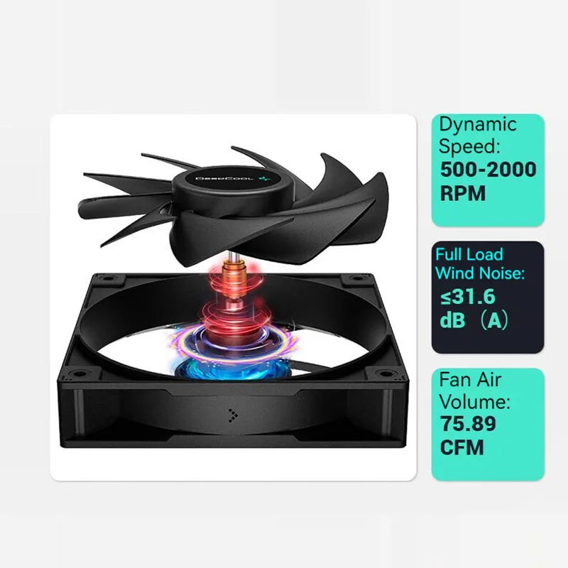 DEEPCOOL AG400 4 Heat pipes Dual Fan CPU Air-Cooling