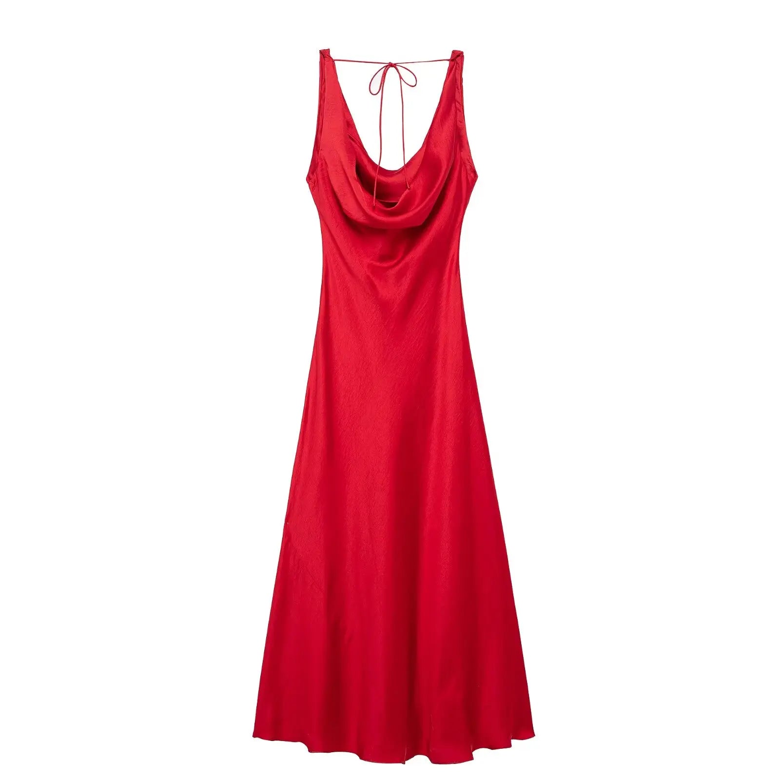 Zara satin dress, backless, V-neck, elegant, sexy