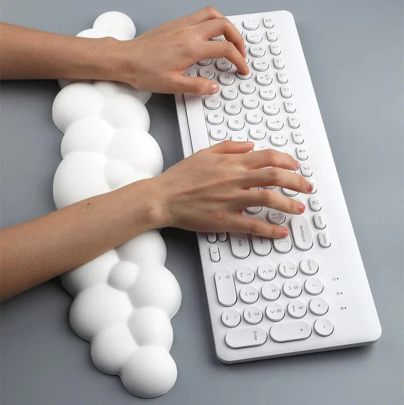 Mouse pad with wrist rest keyboard cloud anti-slip