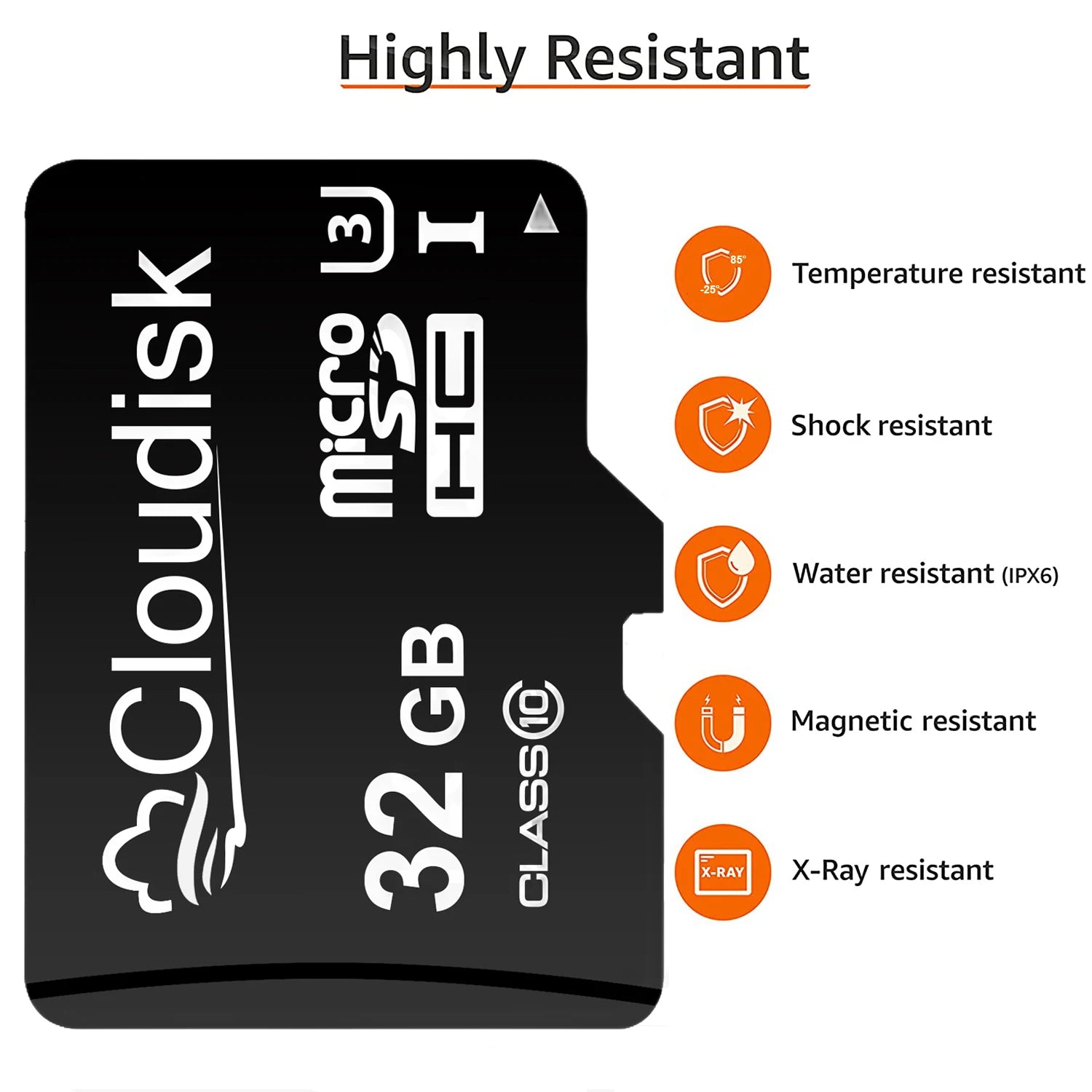 Cloudisk Memory Card 8GB 4GB 2GB 1GB Micro SD Cards 128GB 64GB 32GB SDXC U3 V30 C10 16GB For Phone Tablet Monitor Camera