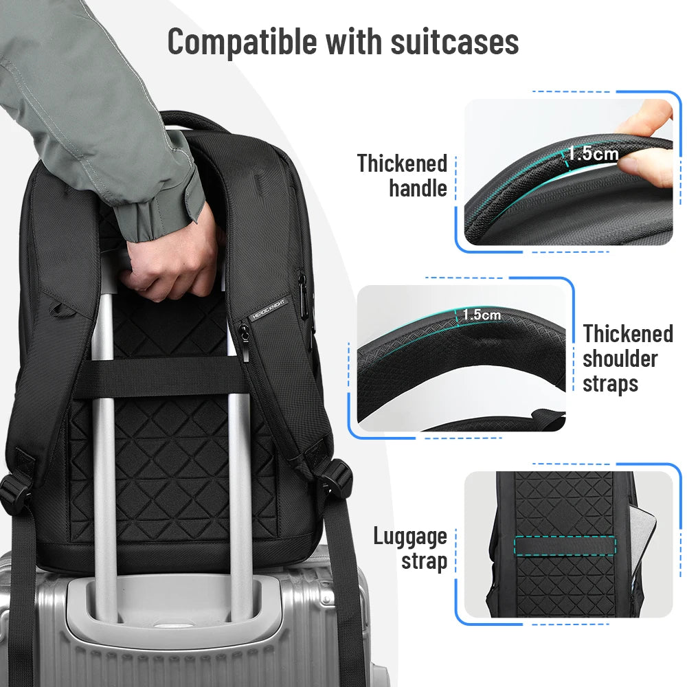 HK Multifunctional Business Backpack Men Large Capacity Travel Backpack Waterproof 17.3" Laptop Bag With USB Office Work Daypack