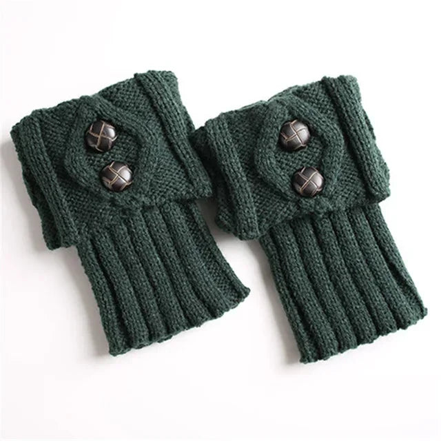 Knitted Leg Warmer Short Leg Warmers Boot Cover Warm Socks Cuffs Thermal Ladies Legging Crochet Foot Ankle Warmers Winter Women