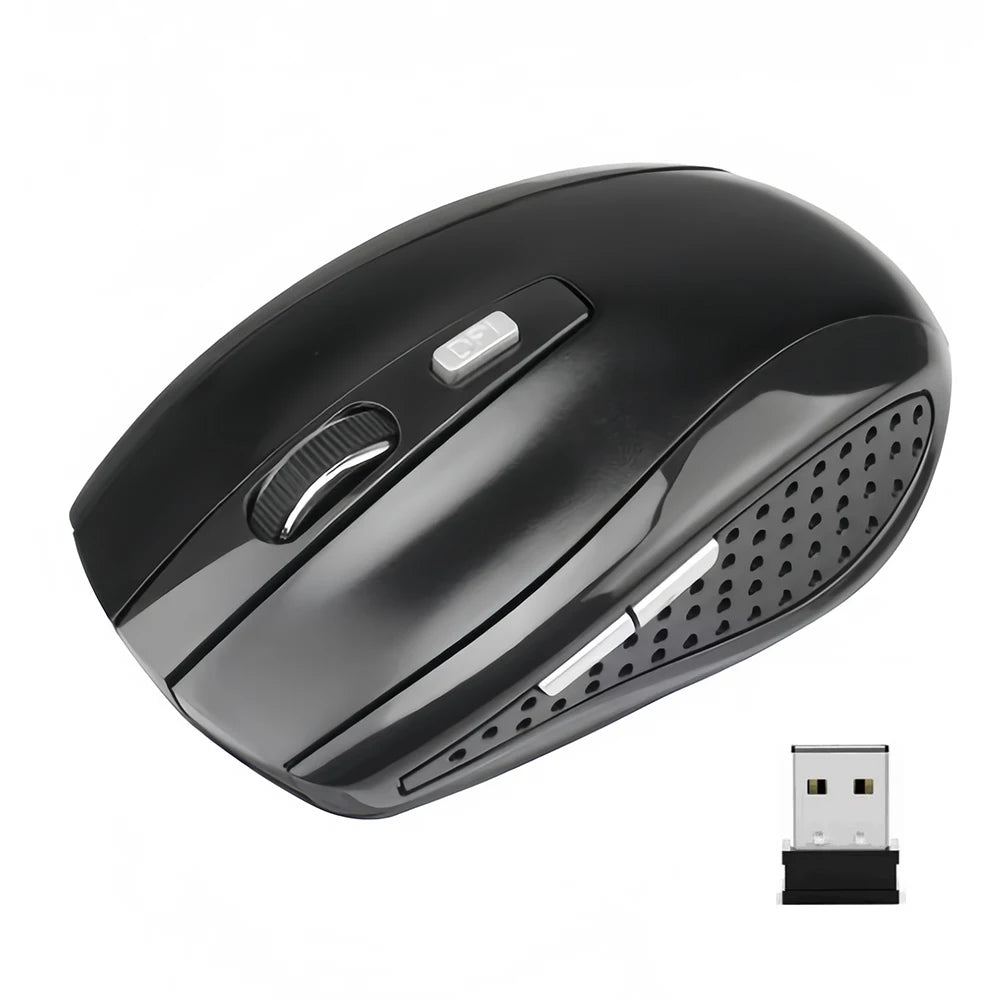 2.4G Wireless Mouse 6 Keys Gaming Mouse Ergonomic Silent Mouse 1600DPI Optical Office Mouse Mice for PC Laptop MacBook Windows