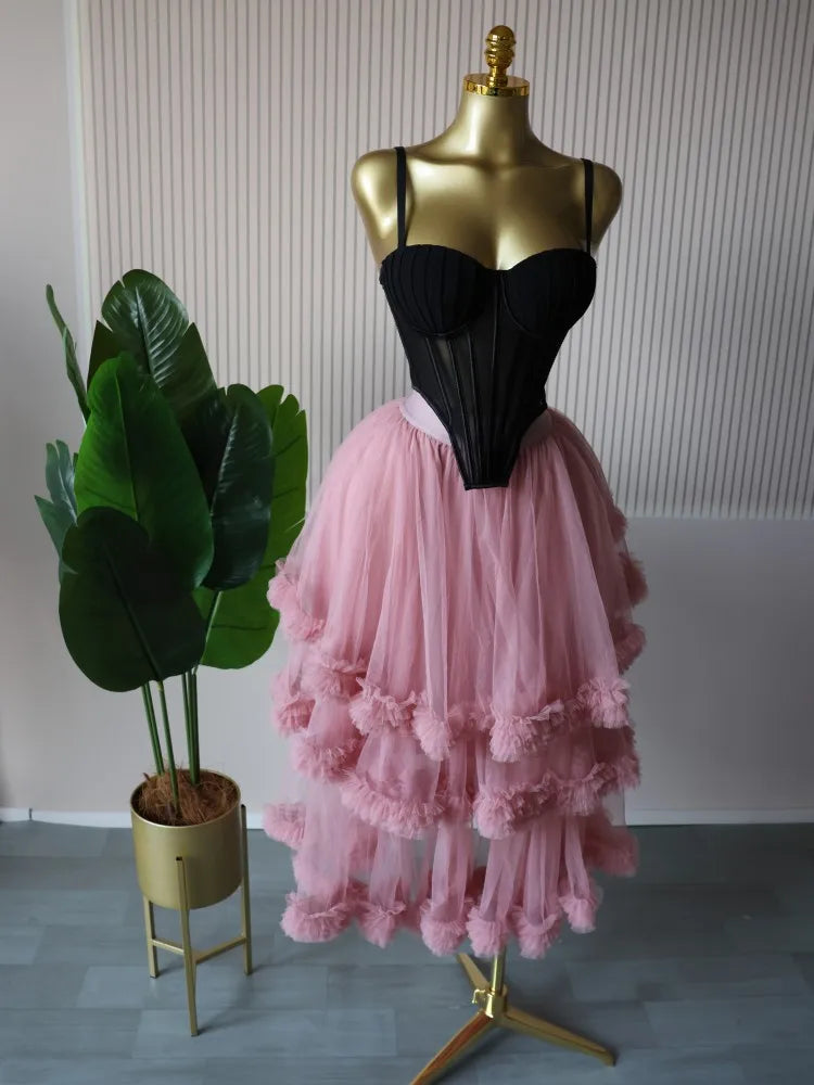 Women's Dress Set Sleeveless Strap Tops and Pleated Tiered Skirts Suit Elegant Vacation Birthday Two 2 Piece Set Outfits