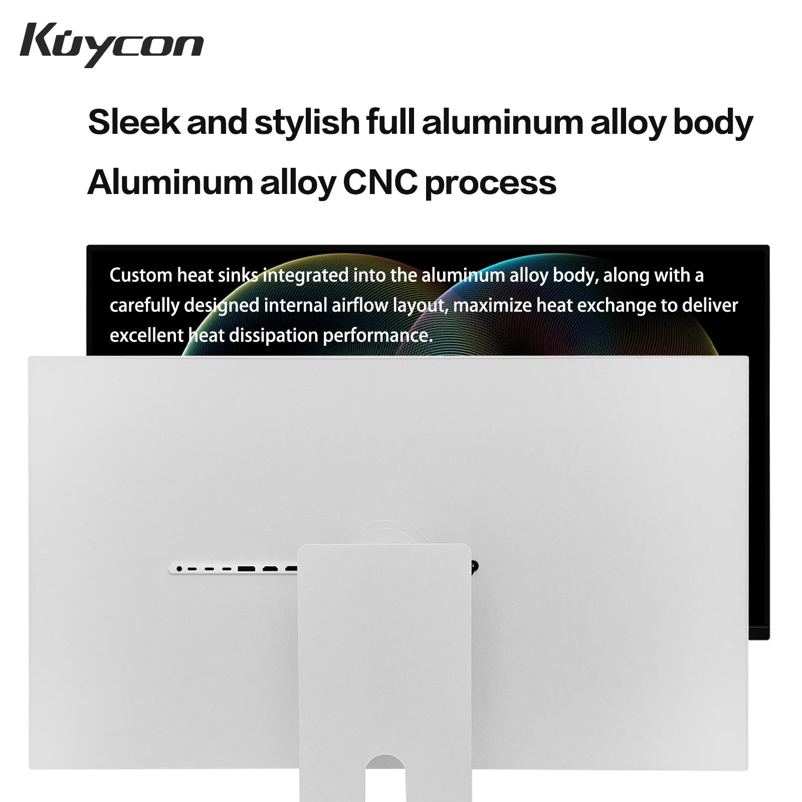 New Kuycon G32X Gaming Compective Desktop Monitor 100W Refresh Rate With Aluminum Alloy Body 31.5 Inch PC Display For Office