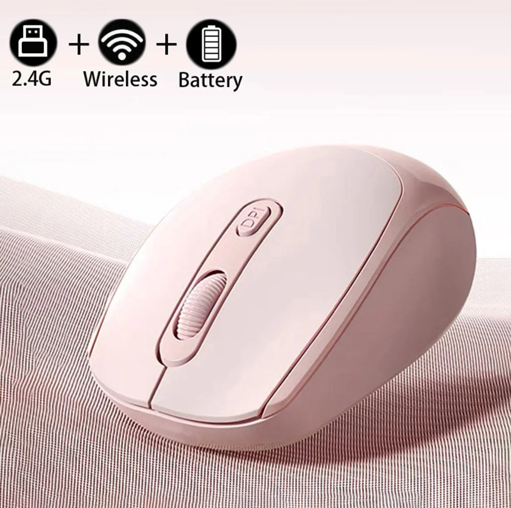 Dual Mode Wireless Mouse Bluetooth-Compatible 2.4G Wireless Mouse Computer Mice for Windows 7/8/10 Mac iOS Android Laptop Tablet