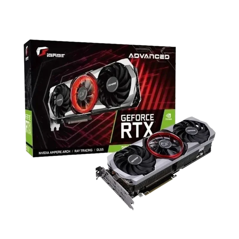 Used COLORFUL Igame RTX 3060 Ti ADOC Graphics Card 8GB GDDR6 256 Bit 8Nm 14Gbps 1410Mhz 1665Mhz 3DP+HD Video Card