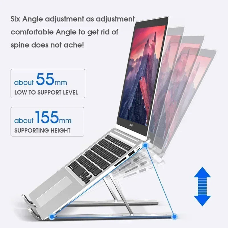 Universal Laptop Stand Foldable Aluminium Portable Adjustable Tablet Notebook Bracket For Macbook Lenovo HP Holder Support Stand