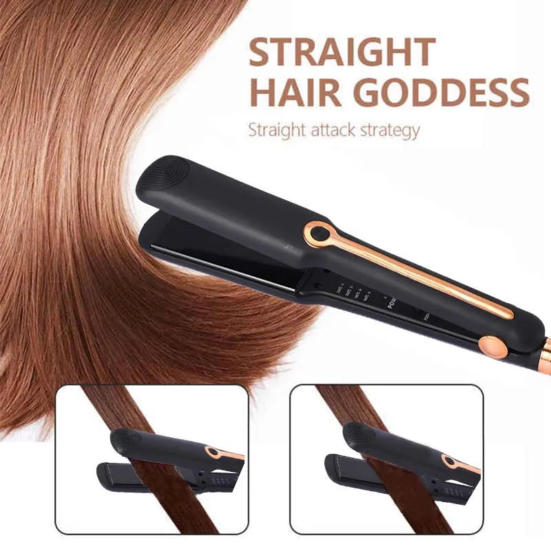 Smooth with Ease – Professional Wide Plate Hair Straightener - silkyvelour