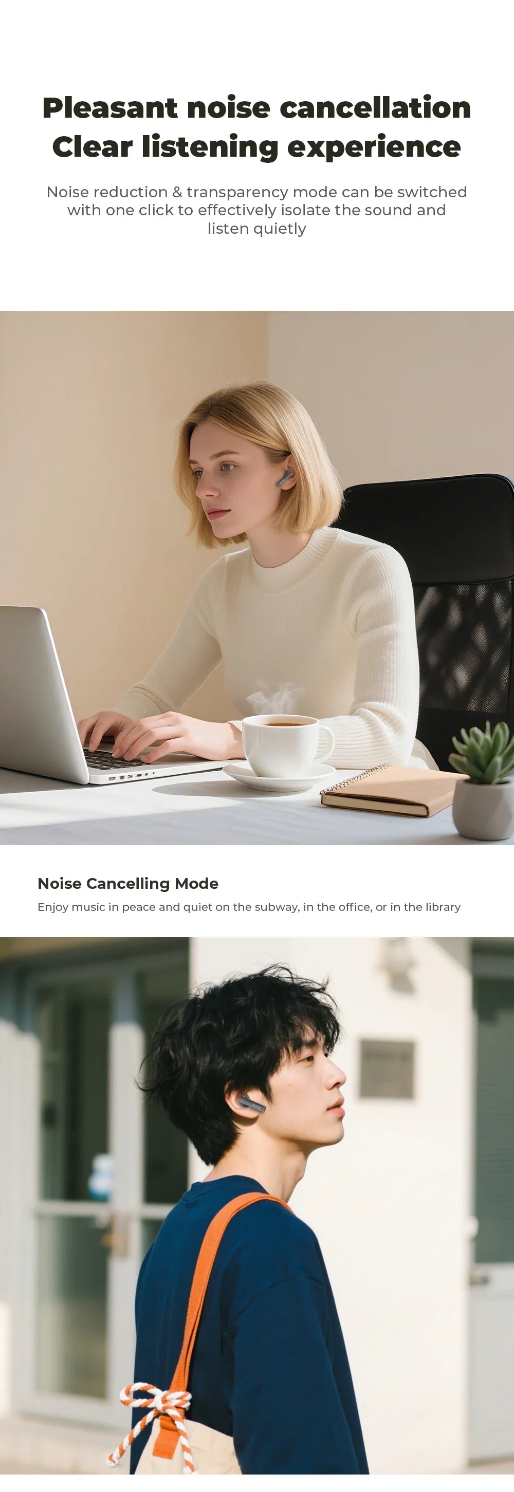 HTC NE40 Pro TranslateBuds™ – AI-Powered Ultra HD Earphones