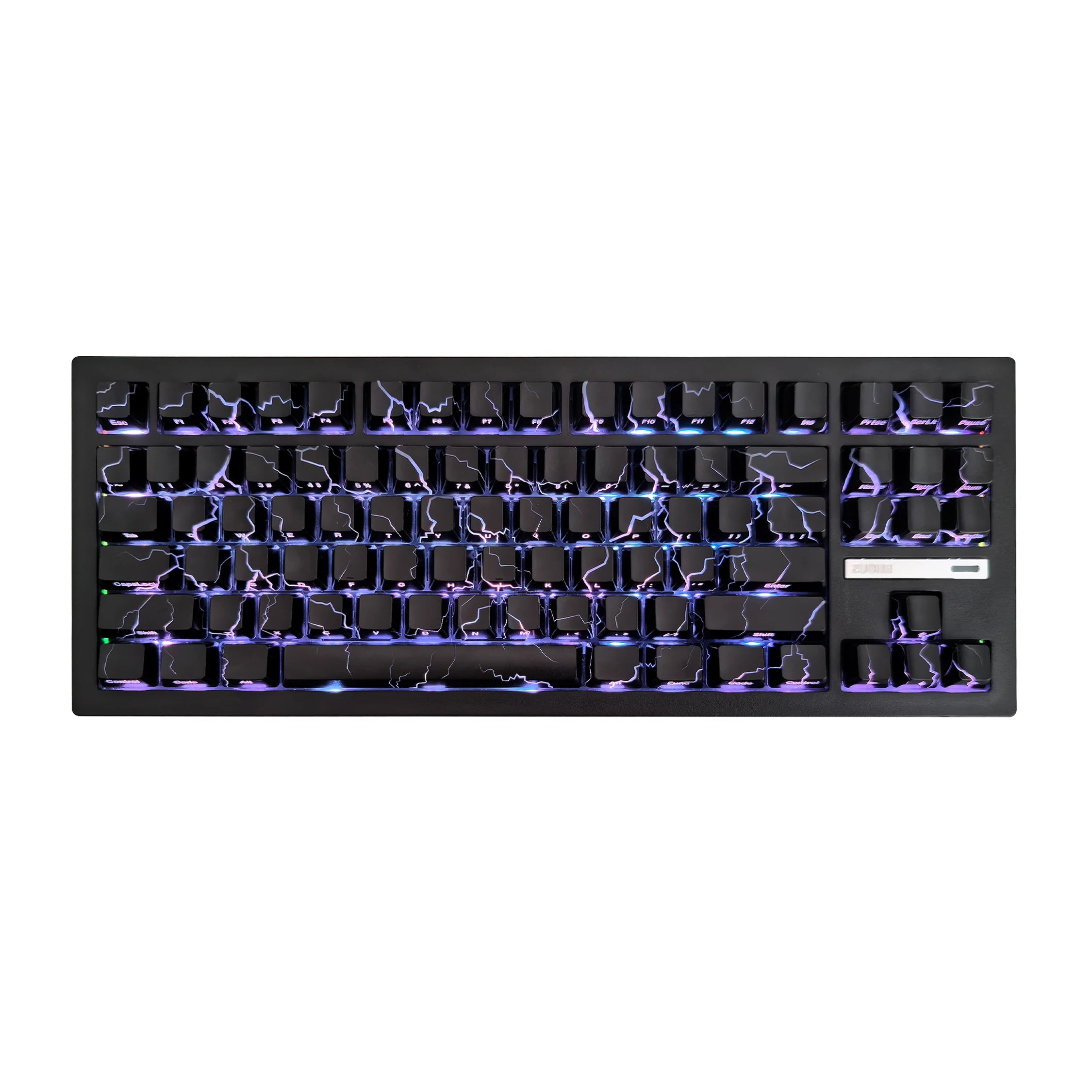ZORNHER ZH870 Wireless Mechanical Gaming Keyboard,80% Black Custom Creamy Sound Keyboard with Lighted Up IMD PBT Keycaps