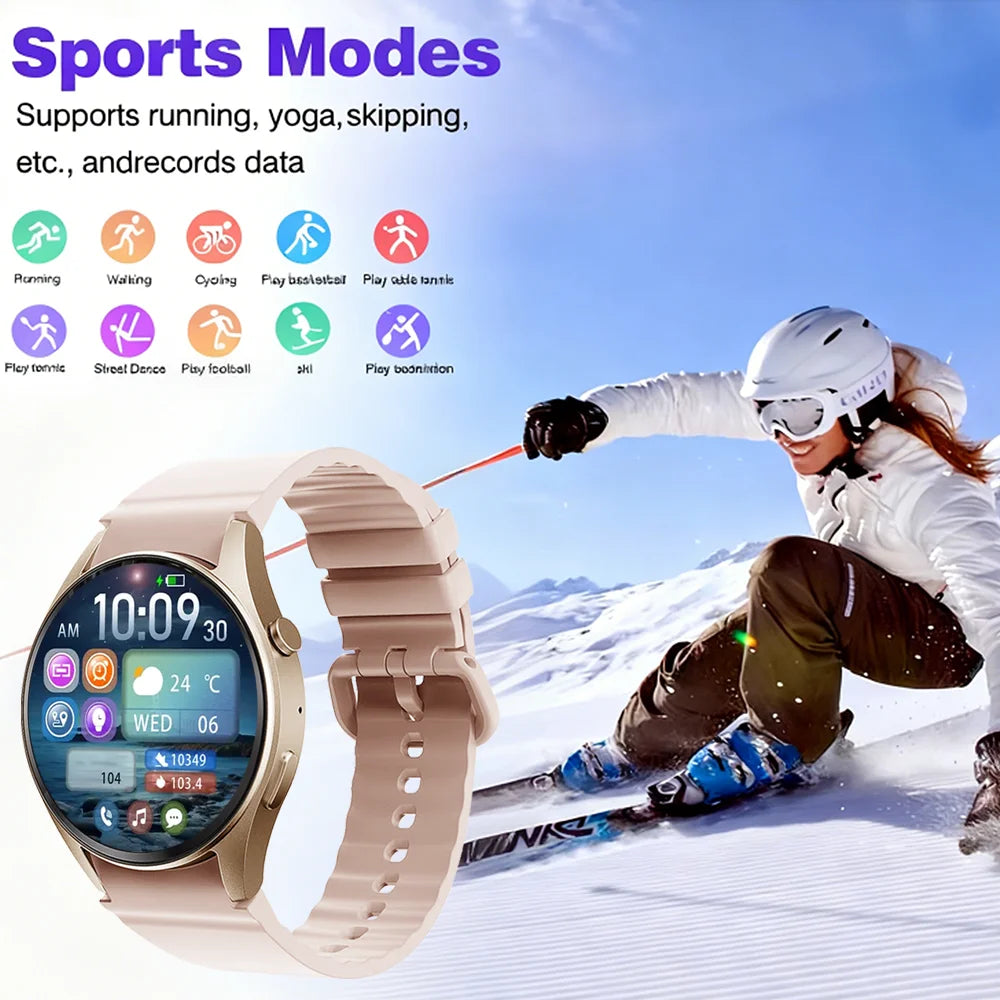 Smart Watch for Women,1.26" AMOLED Touchscreen Make/Answer Calls, Heart Rate SpO2 Monitor, Sleep & Activity Tracking Smartwatch