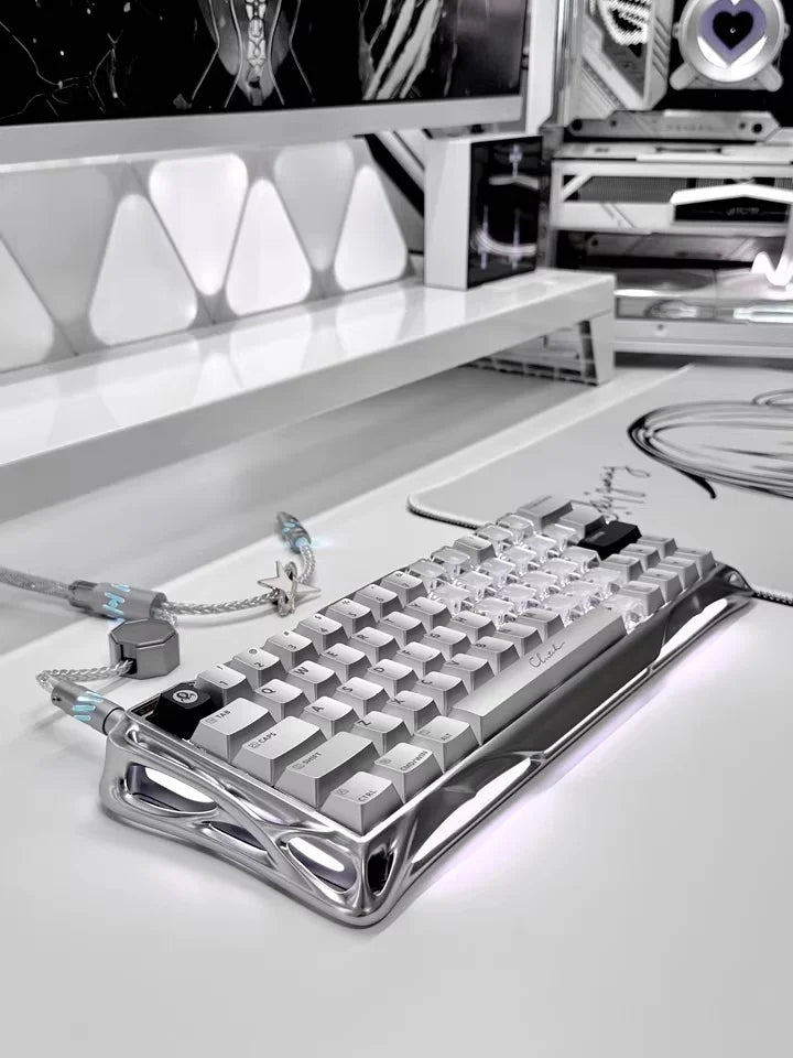 GravaStar V60Pro E-sports Keyboard Magnetic Switch Aluminium Alloy RT0.005 8K Gasket Gaming Keyboard Low Delay Custom Accessory