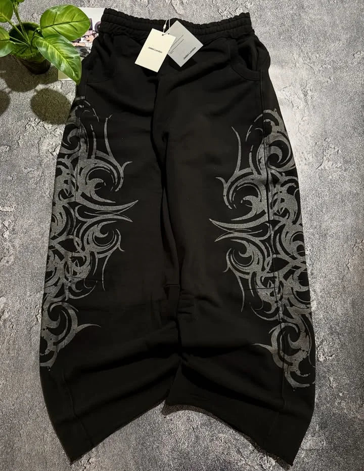 Baggy Wide Leg Designed Jeans