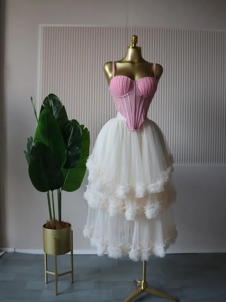 Women's Dress Set Sleeveless Strap Tops and Pleated Tiered Skirts Suit Elegant Vacation Birthday Two 2 Piece Set Outfits