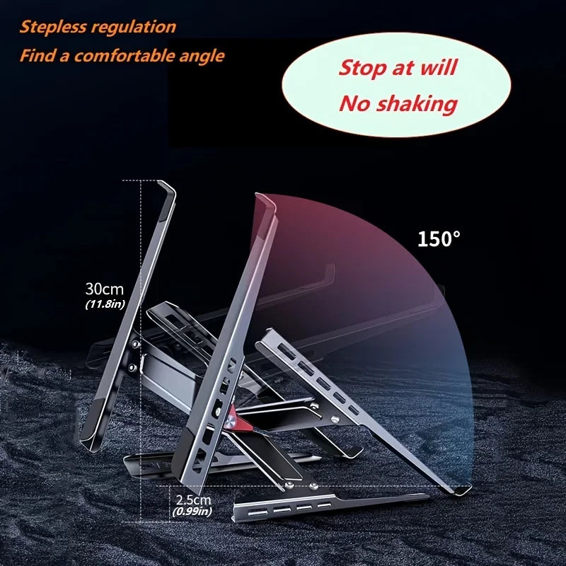Carbon Steel Laptop Stand Desktop Adjustable Tablet Holder Notebook Riser for Heat Dissipation