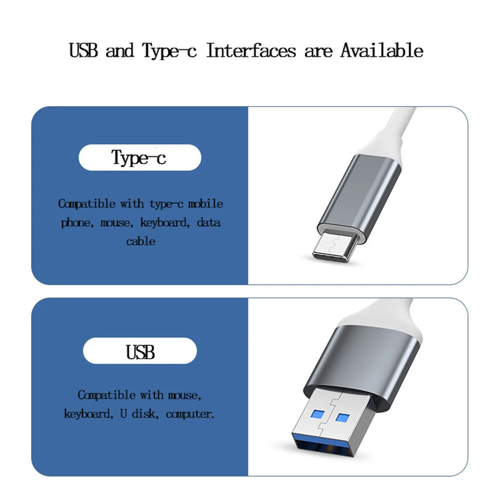 USB 3.0 Hub USB Hub 4 Port High Speed Type c Splitter