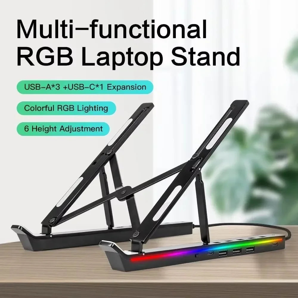 Foldable Laptop Stand 4IN1 USB RGB