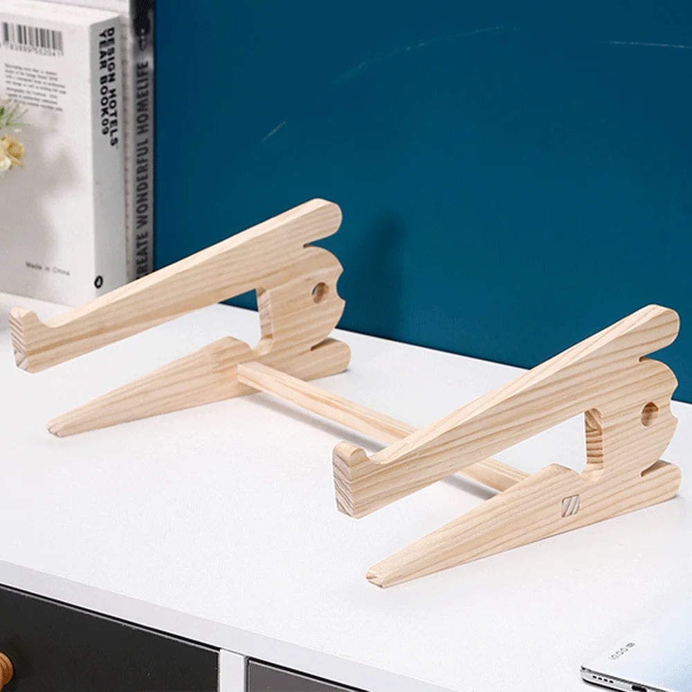 Solid Wood Laptop Stand Removable Vertical Bracket Cooling Base Cooling Heat Dissipation Laptop Holder Support Base PC LapTop