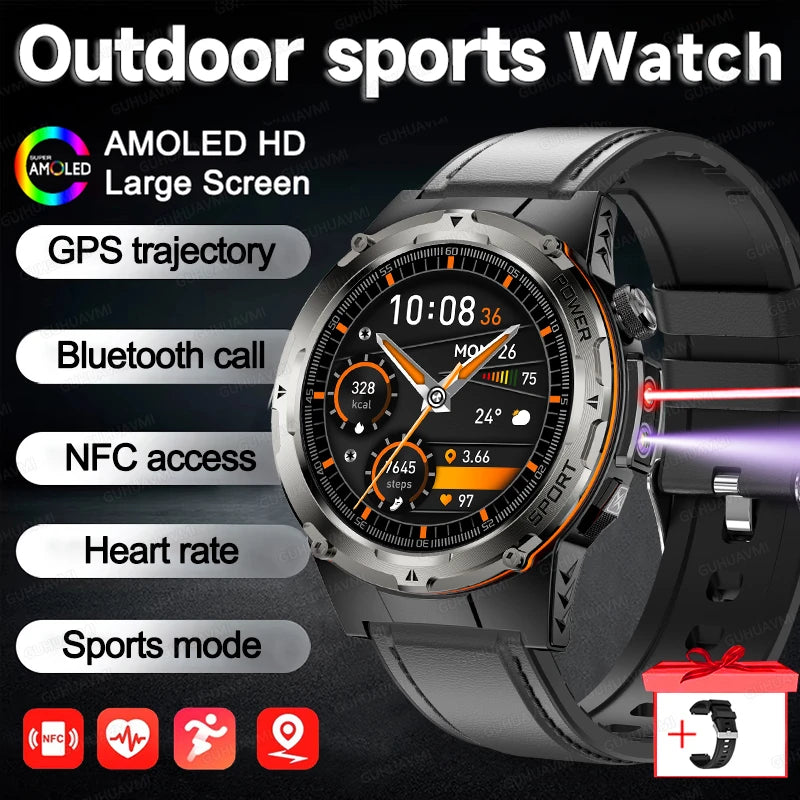 2025 NEW Top Popular Outdoors GPS tracker Sports Smart Watch Men 500mAh NFC HD Call IP68 depth waterproof Smart Watch T-REX3 Men