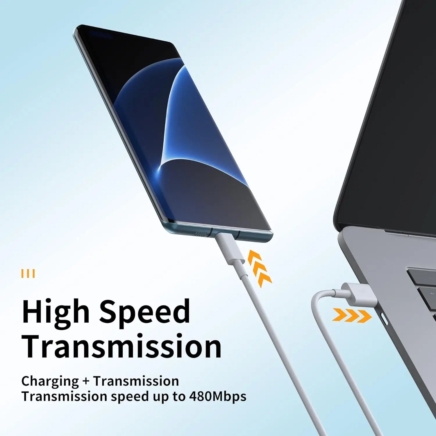 10A USB A To C Cable Type C To C Data Cable High Speed 0.25/1/1.5/2m Charging Cord