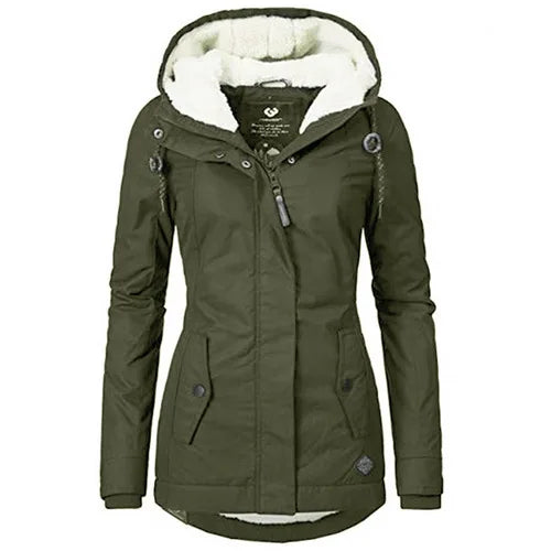 WJ48 - Women's Lined Duck Parka With Convertible Hood