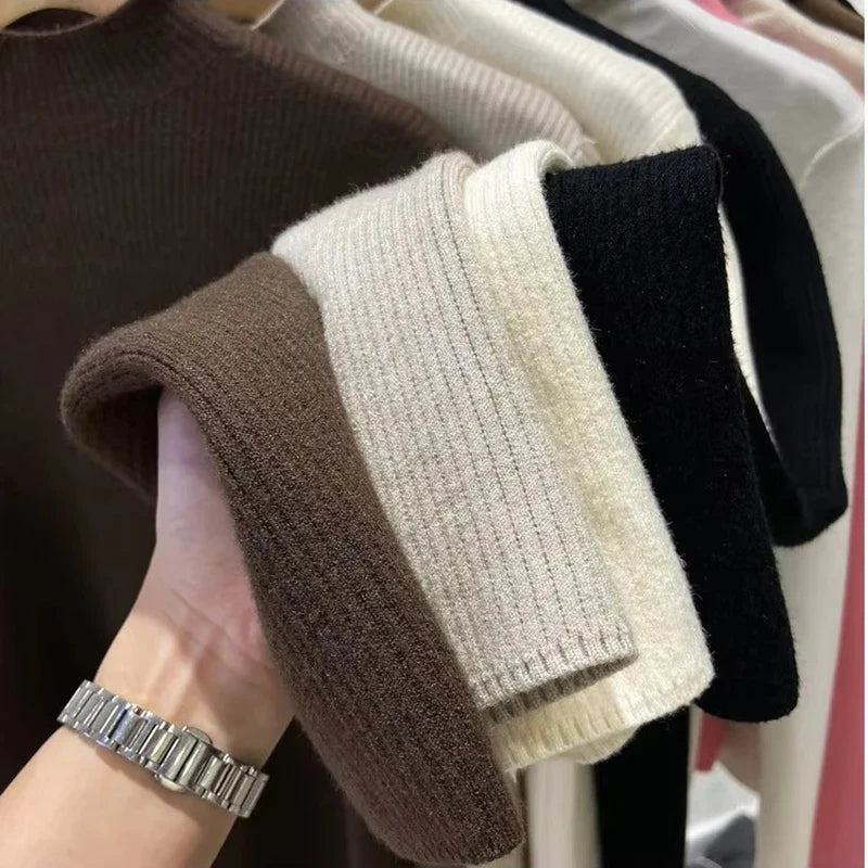 Women's Fleece-lined Turtleneck Sweater