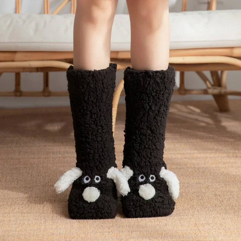 Women’s Plush Dog Socks