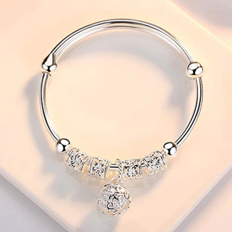 925 Silver Hollow Bell Bangle