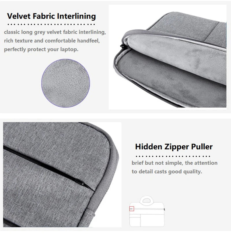 Water-resistant Universal Laptop Bag Sleeve 11 12 13 14 15 15.6 inch Notebook for Macbook Computer Handbag Briefcase Travel Bag