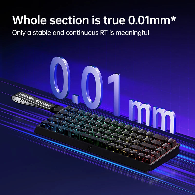 MCHOSE ACE68 Magnetic Keyboard Wired Mechanical ACE60 Pro for Gaming 0.01mm RapidTrigg 8000Hz SOCD/Rs 0.125ms 128K Sampling Rate