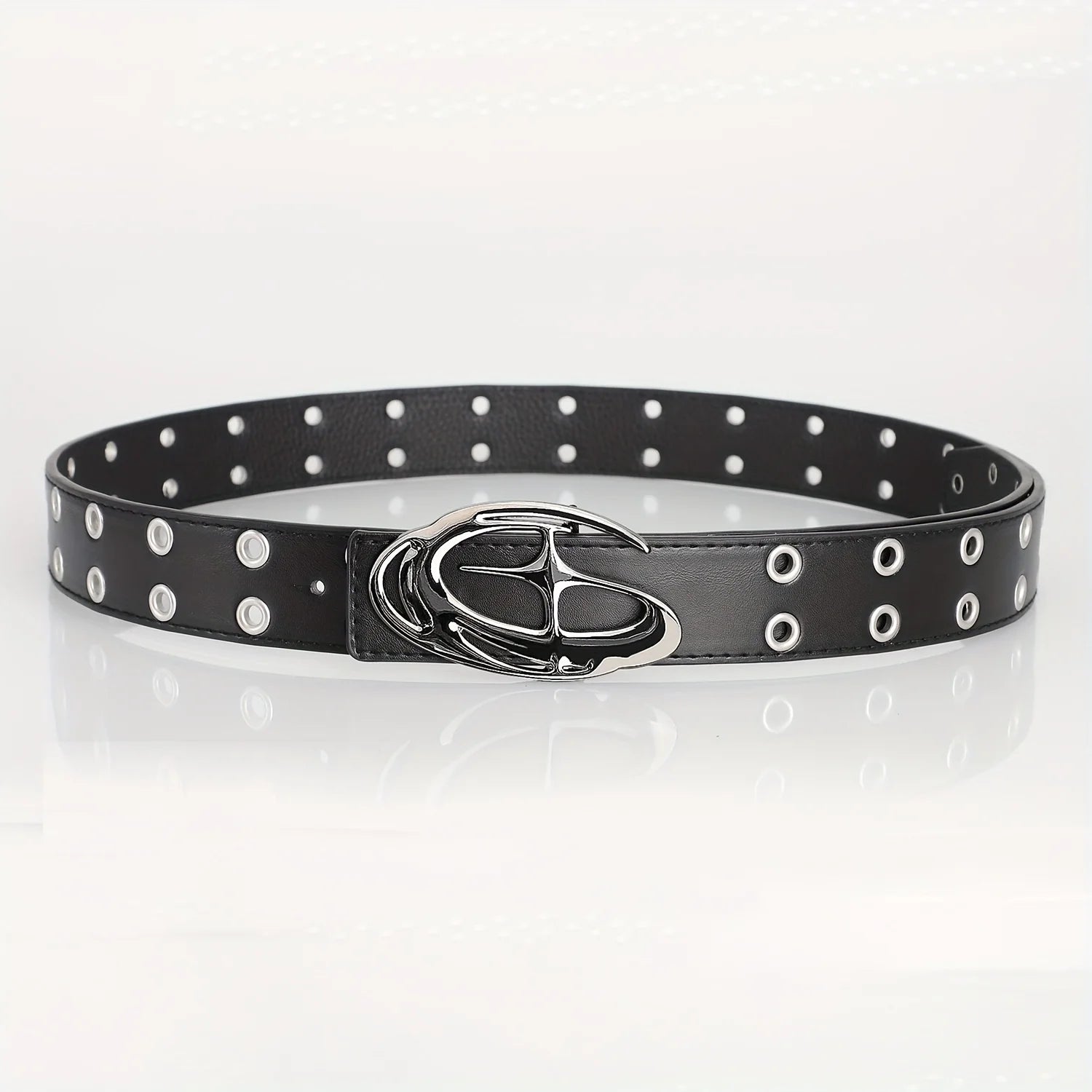 Gothic Buckle Leather Belt
