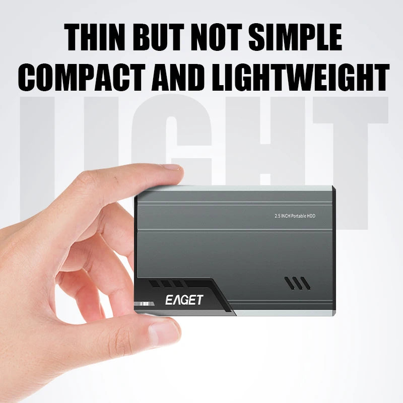 Eaget External Hard Drive 2.5 Portable Hard Drive HDD 500GB 1TB 2TB USB3.0 for Desktop PC Mac Laptops Gaming Consoles TV PS5
