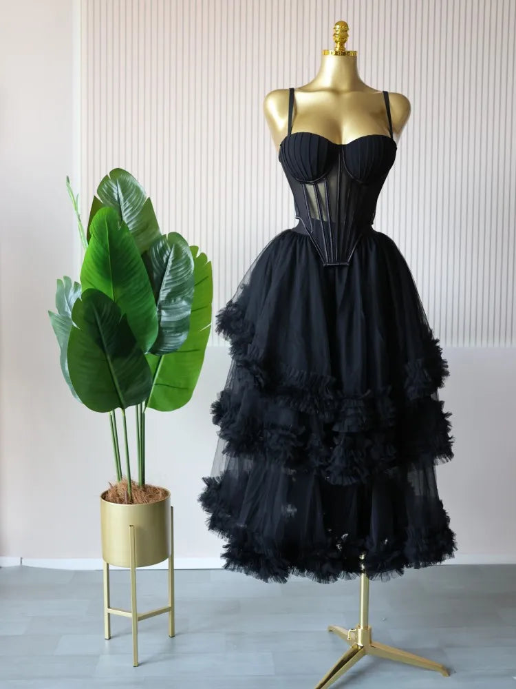 Women's Dress Set Sleeveless Strap Tops and Pleated Tiered Skirts Suit Elegant Vacation Birthday Two 2 Piece Set Outfits