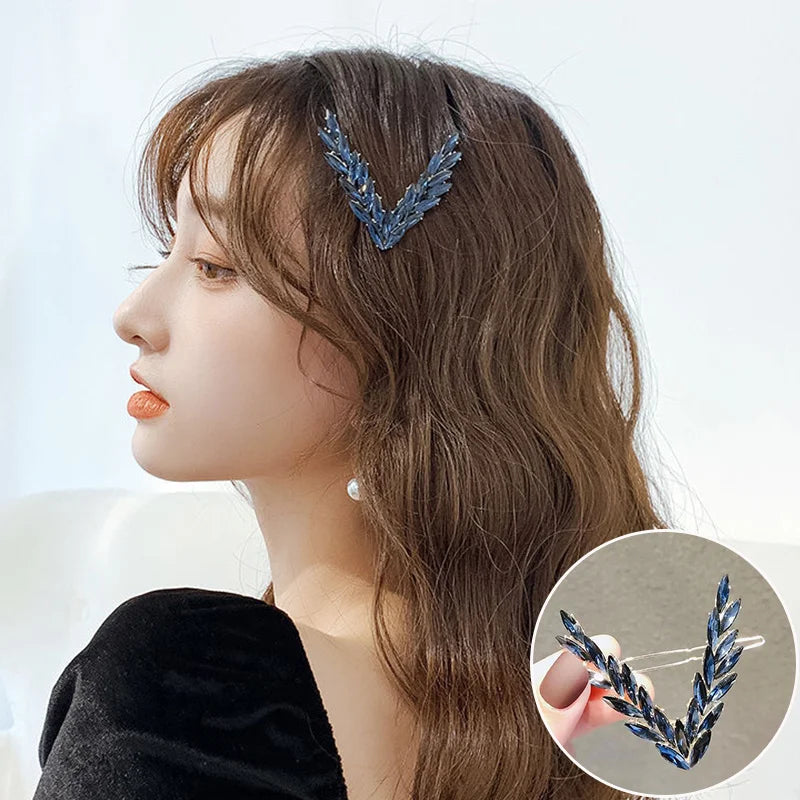 Crystal V-Shape Hair Clip
