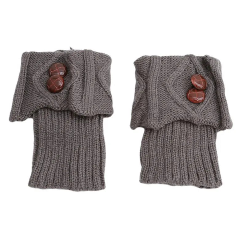 Knitted Leg Warmer Short Leg Warmers Boot Cover Warm Socks Cuffs Thermal Ladies Legging Crochet Foot Ankle Warmers Winter Women