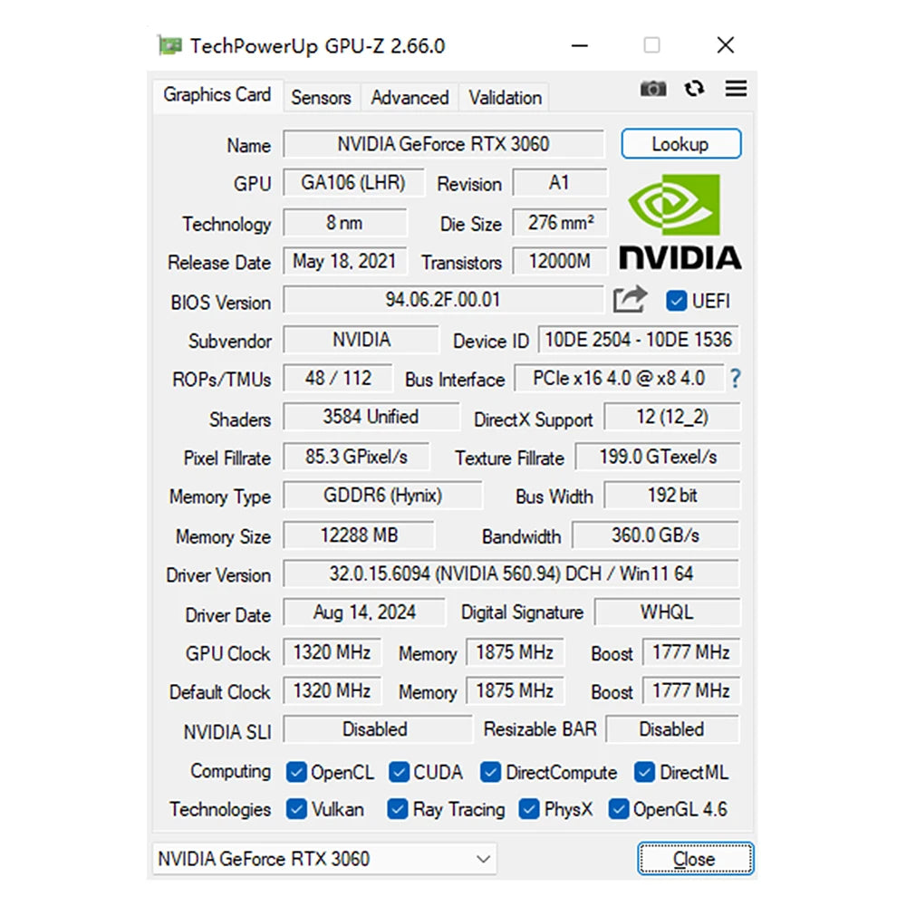 SOYO New Gaming Graphics Cards NVIDIA GeForce RTX 3060 12GB GDDR6 192 Bit Desktop GPU Video Card Computer components