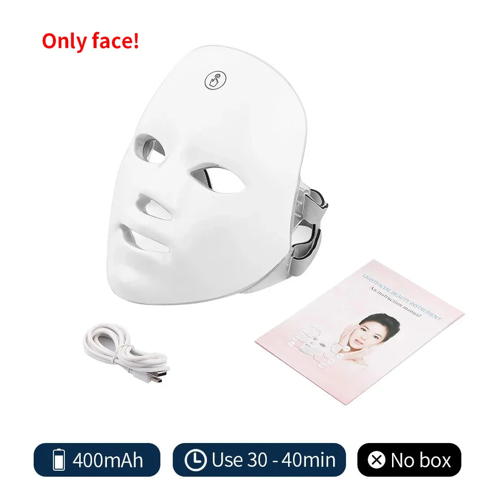 Wireless 7-Color LED Face Beauty Mask
