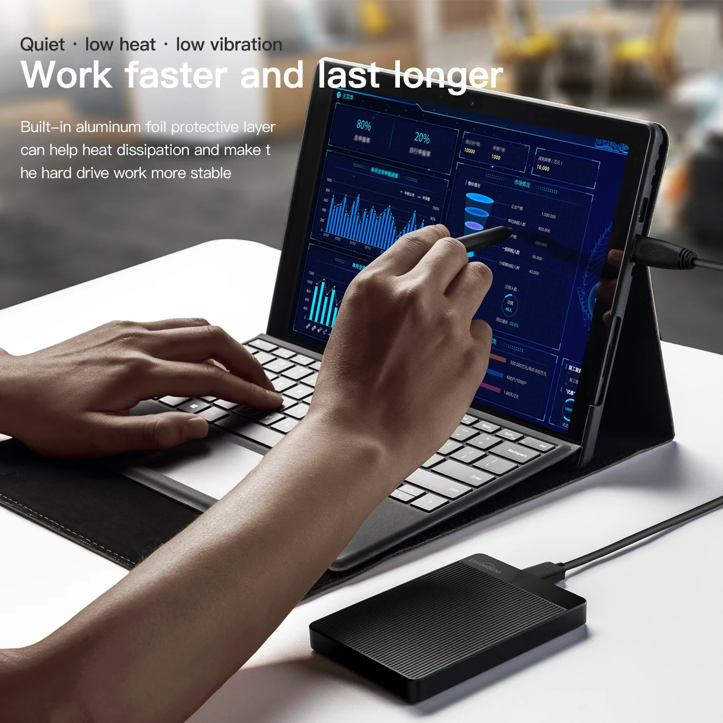 ‌【Fast Shipping】UnionSine 500GB USB3.0 External Hard Drive Portable for PC/Mac/Desktop/MacBook, High-Speed Storage‌