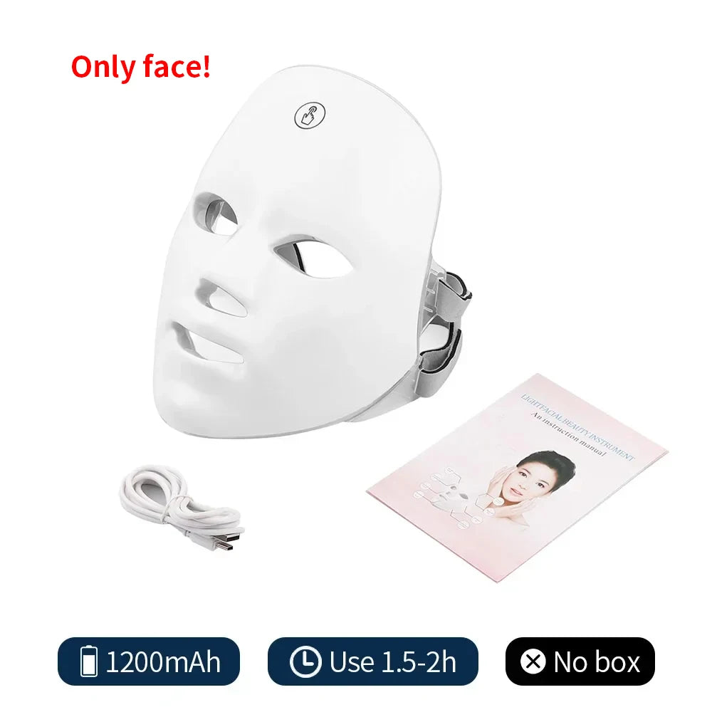Wireless 7-Color LED Face Beauty Mask