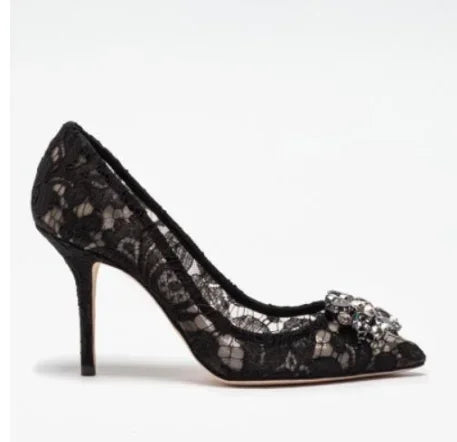 Christian Louboutin Black Patent Leather Hot Chick Pumps 100