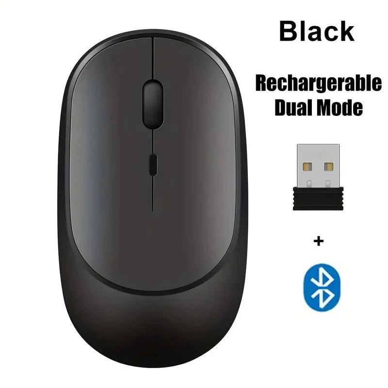 Wireless Mouse Rechargeable Mouse Dual Modes Bluetooth-compatible 2.4G USB Mice For Computer Laptop Tablet Macbook Mause