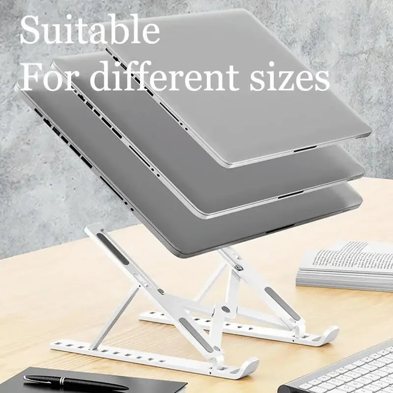 ABS Foldable Laptop Stand Cooling Notebook Bracket Adjustable Ergonomic Laptop Support Base Holder Tablet Accessories Stands